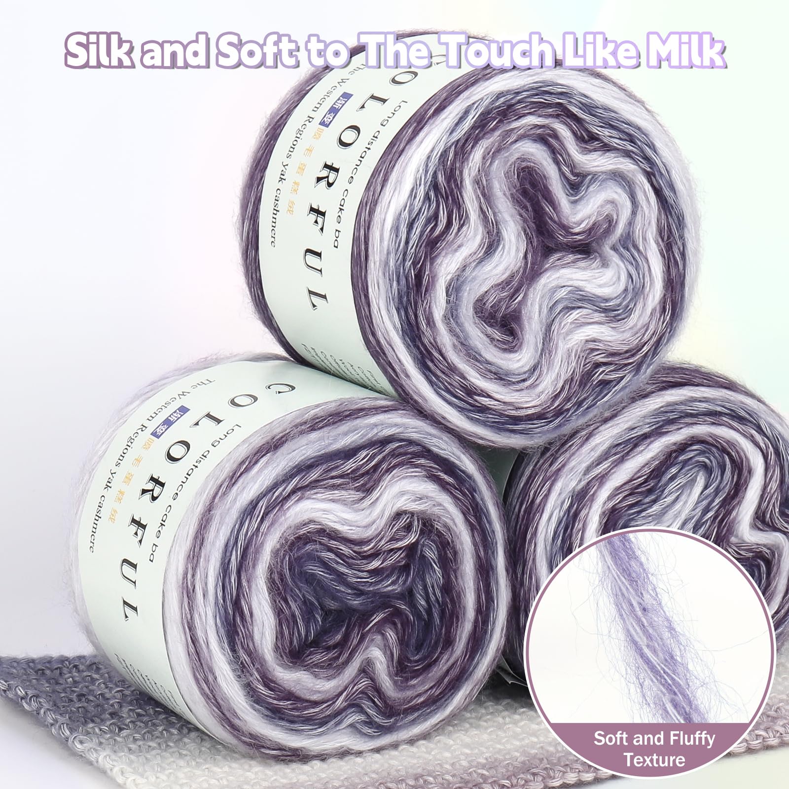 Reessy Ombre Yarn, Gradient Cake Yarn - Image 4