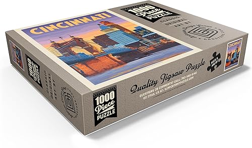 Miniatura 3 de Cincinnati, OH Riverfront, póster vintage, rompecabezas de 1000 piezas prémium para adultos