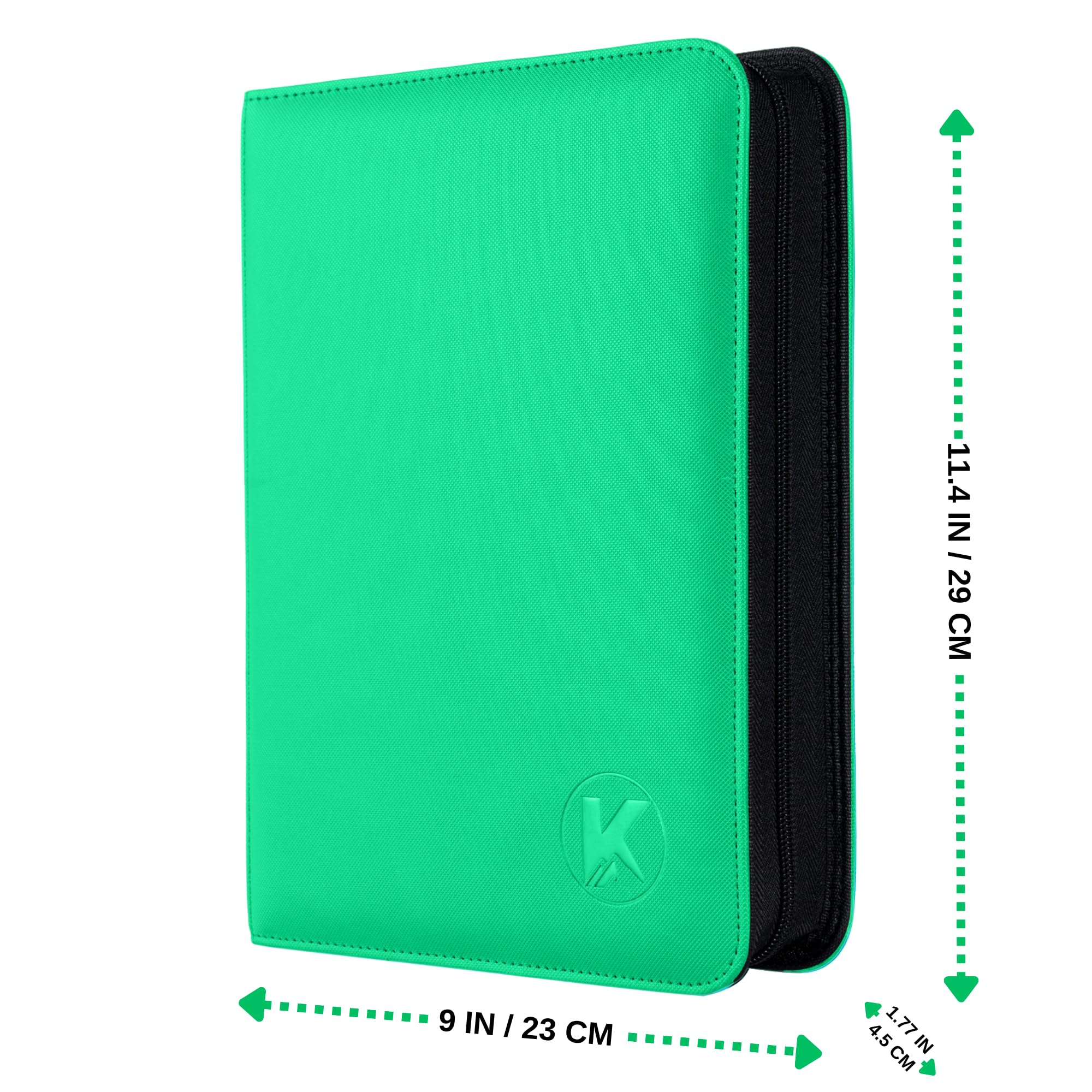 KUOOKING Toploader Binder, Holds 112+ Toploaders, 4 Pocket Top