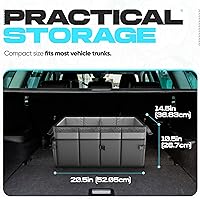 Vista 4 de FORTEM Organizador de maletero para SUV, organizador de maletero de automóvil, almacenamiento plegable, accesorios de coche para mujeres y hombres