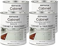 Vista 10 de Rust-Oleum 372012 Transformations Basics - Pintura para gabinetes y molduras, cuarto de galón, color negro