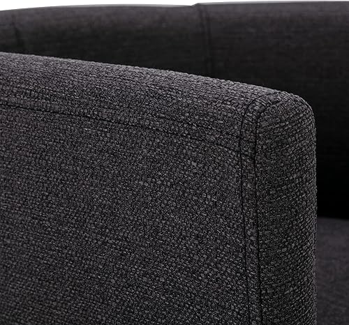 Miniatura 6 de Juego de 1 taburetes de bar modernos, de lino, tapizados de 24 pulgadas, altura de encimera, taburetes de isla de cocina, sillas de bar con marco de