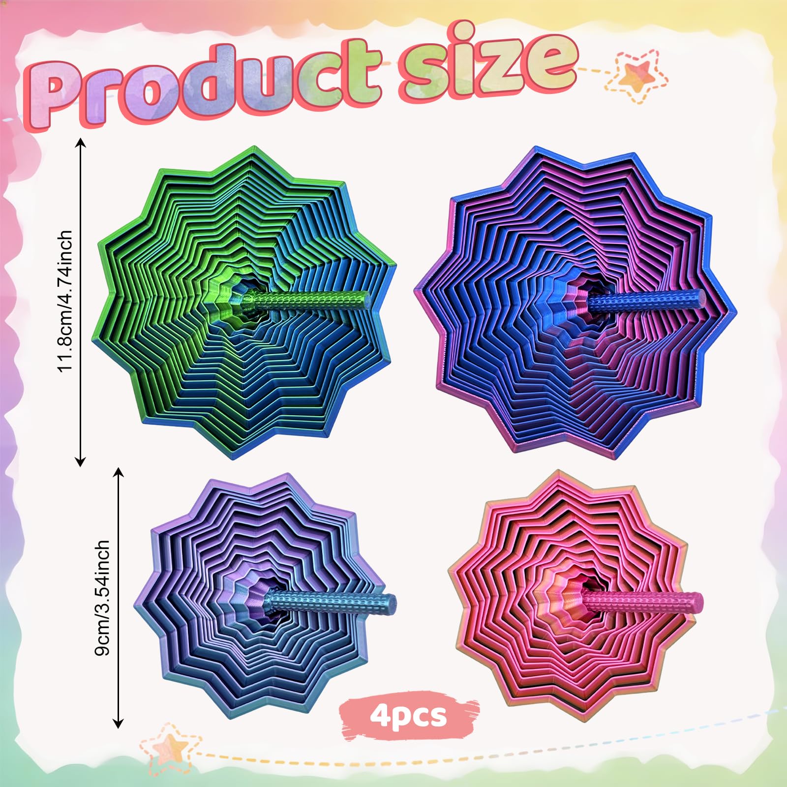 3D Printed Expanded Sensory Fidget Star - Image 2