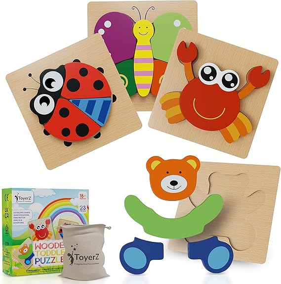 ToyerZ Wooden Puzzle Baby Toys Educational and Learning Montessori