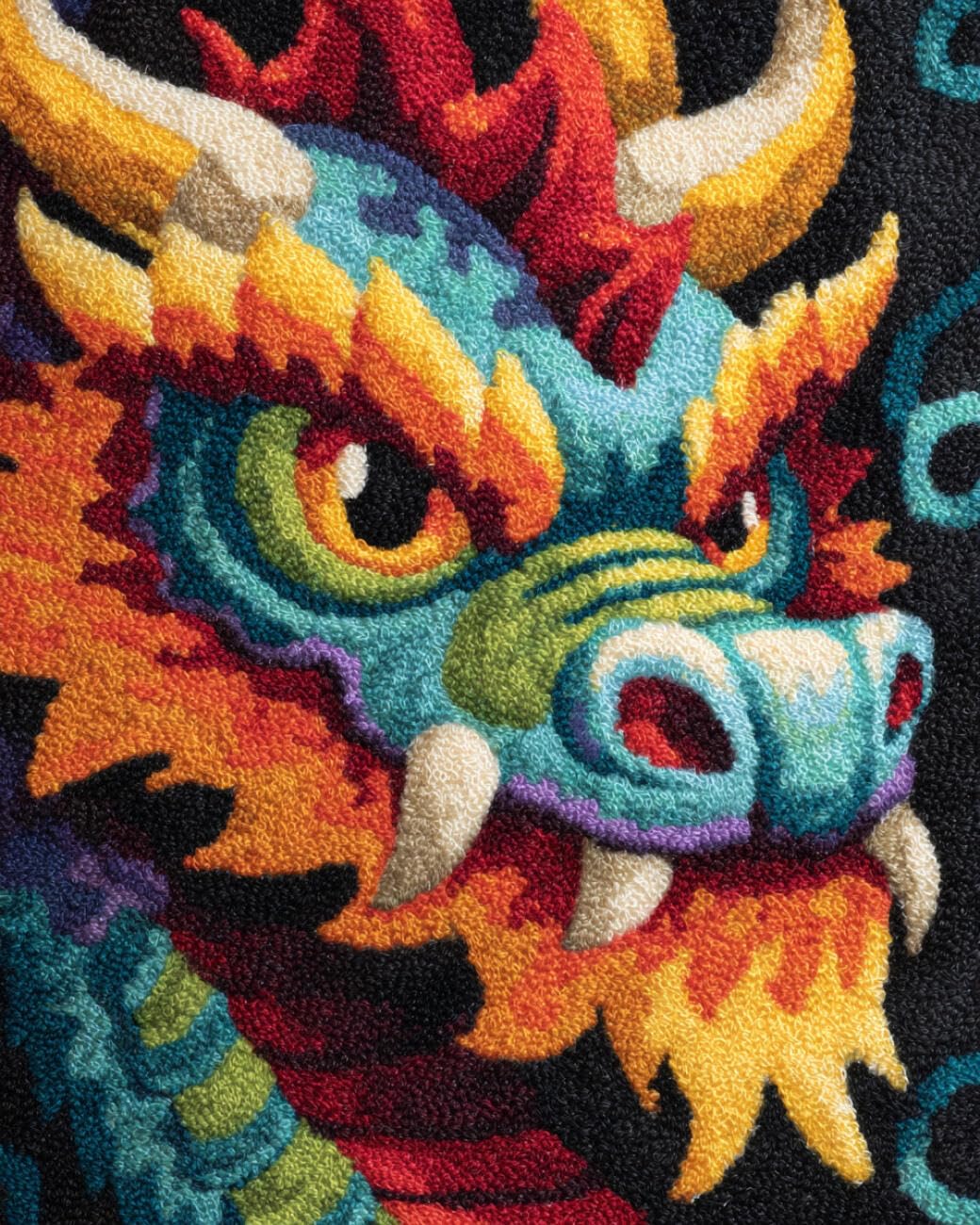 AMBATTERY Latch Hook Rug Kit Fantasy Dragon 55x75cm