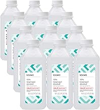 Sponsored Ad - Amazon Brand - Solimo 50% Isopropyl Alcohol First Aid Antiseptic, 16 Fl Oz (Pack of 12)