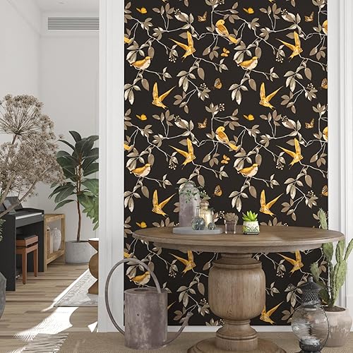 Miniatura 7 de Papel de contacto vintage con pájaros, papel tapiz autoadhesivo de hojas, bohemio, extraíble, vinilo repegado, impermeable, PVC, para pegar en
