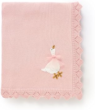 mimixiong Cotton Cute Baby Blanket Heritage Unisex Receiving Cuddle Stroller Crib Blanket Lovely Goose for Boys and Girls 30x40 Inch