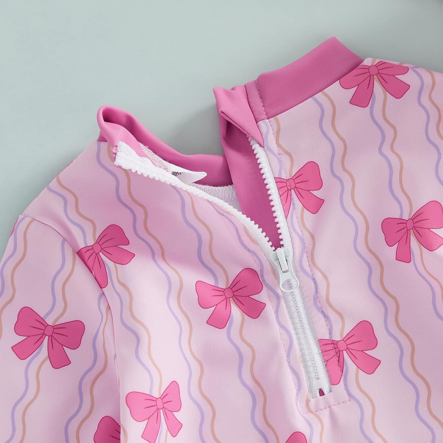 Baby Girl Swimsuit Rash Guard First Birthday Outfit Long Sleeve Bikini Romper and Hat 2pcs Swimswear Bathing Suit
