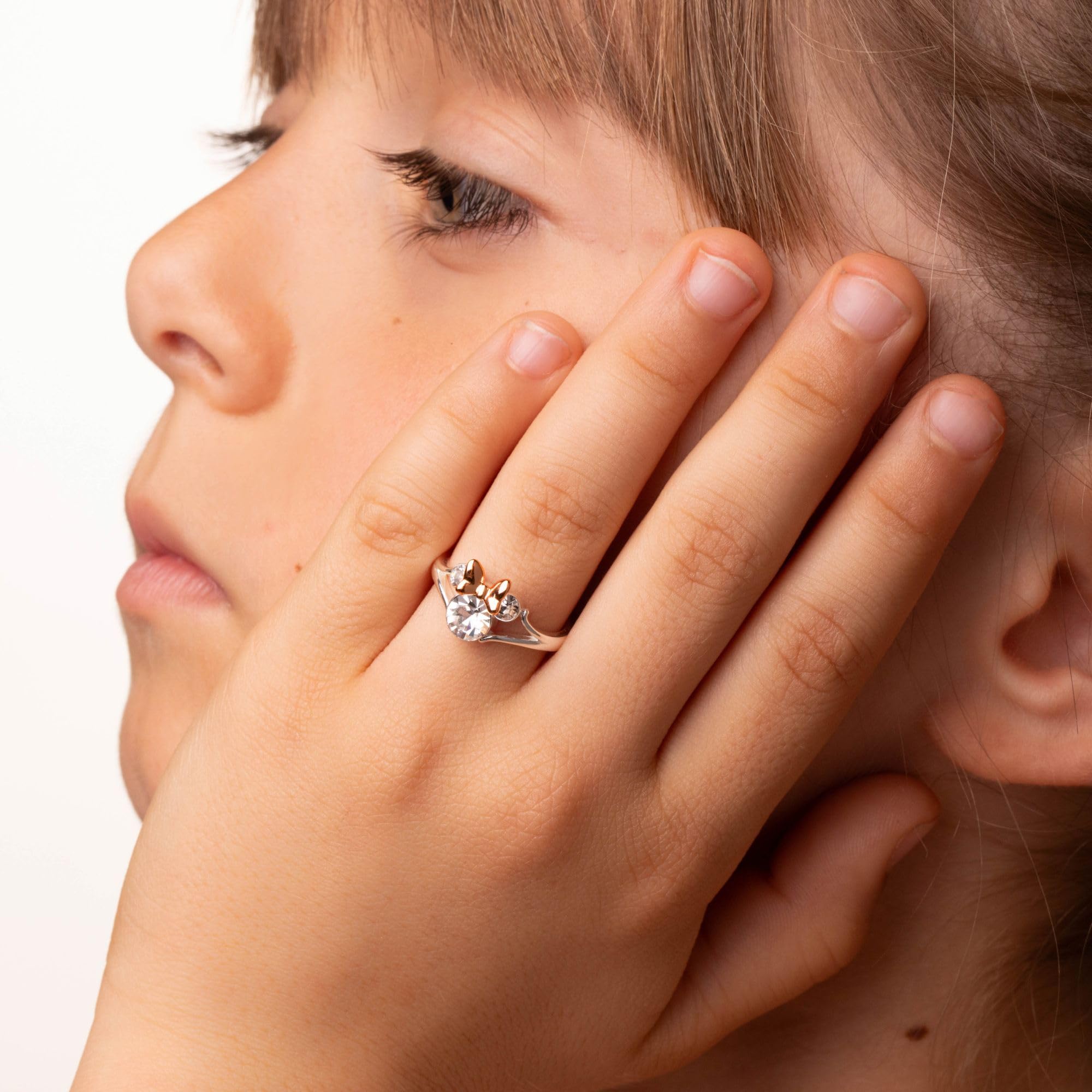 Disney Anello per Bambine con Minnie Mouse en Argento, Plata de ley