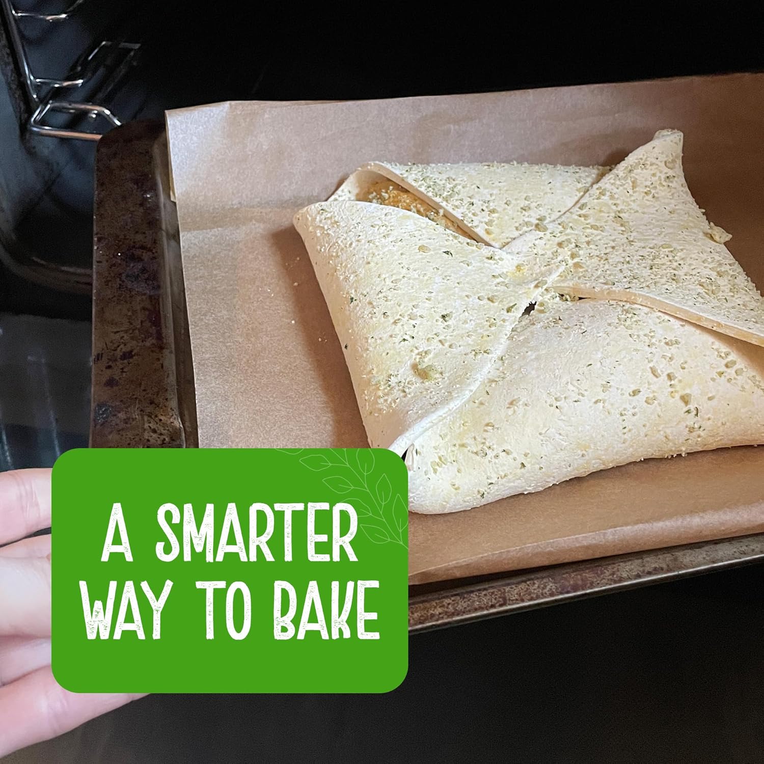 Eco Green Living Parchment Baking Paper, Unbleached Non Stick Greaseproof Paper for Baking Roasting And Cooking, Compostable Plastic Free, 30cm x 20m - Trio Pack