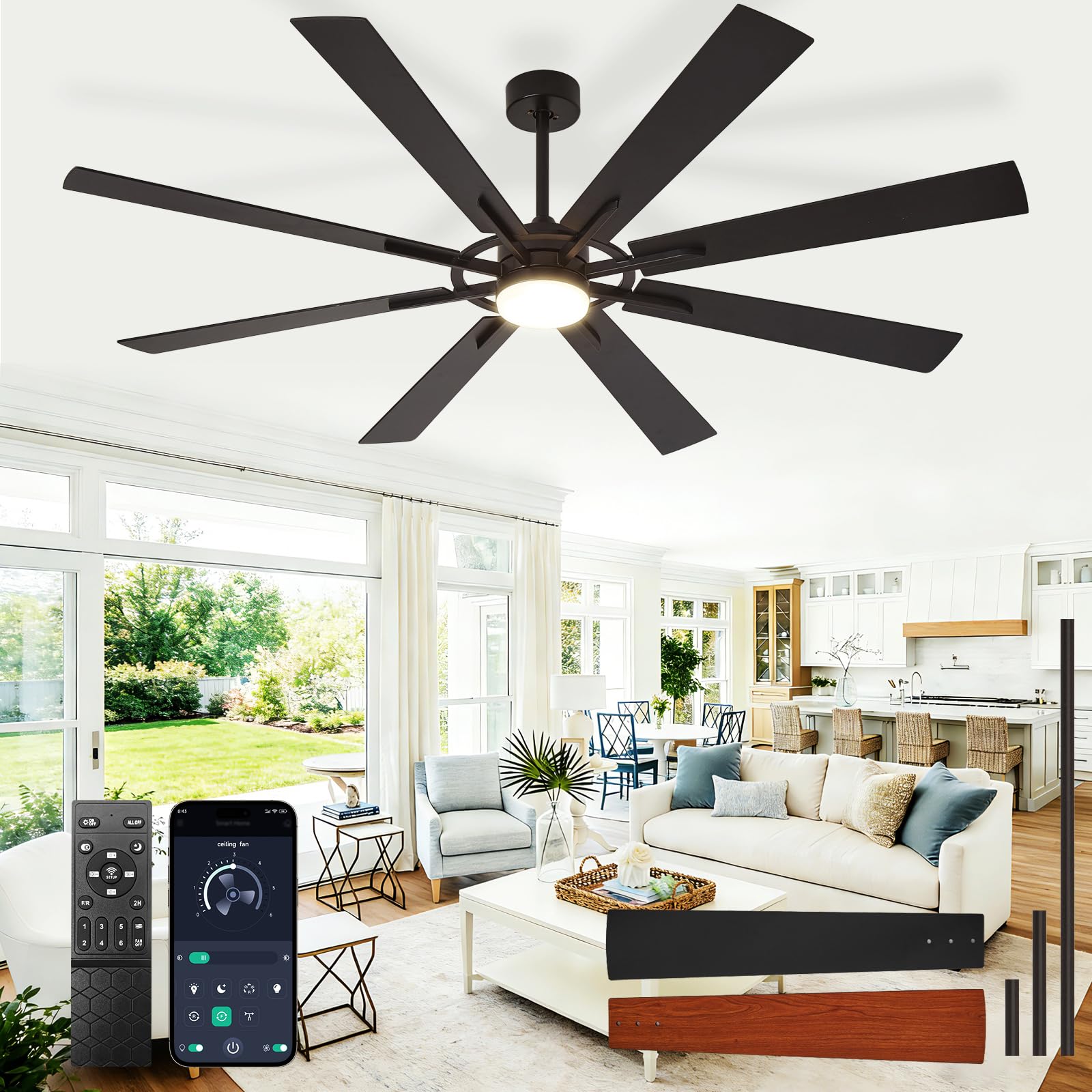 BvenuBigLite 72 Inch Ceiling Fan