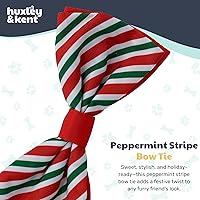 Vista 2 de Huxley & Kent Pajarita de Menta a Rayas para Mascotas Tamaño Pequeño Accesorio Navideño para Collar Pajaritas Divertidas para Perros y Gatos