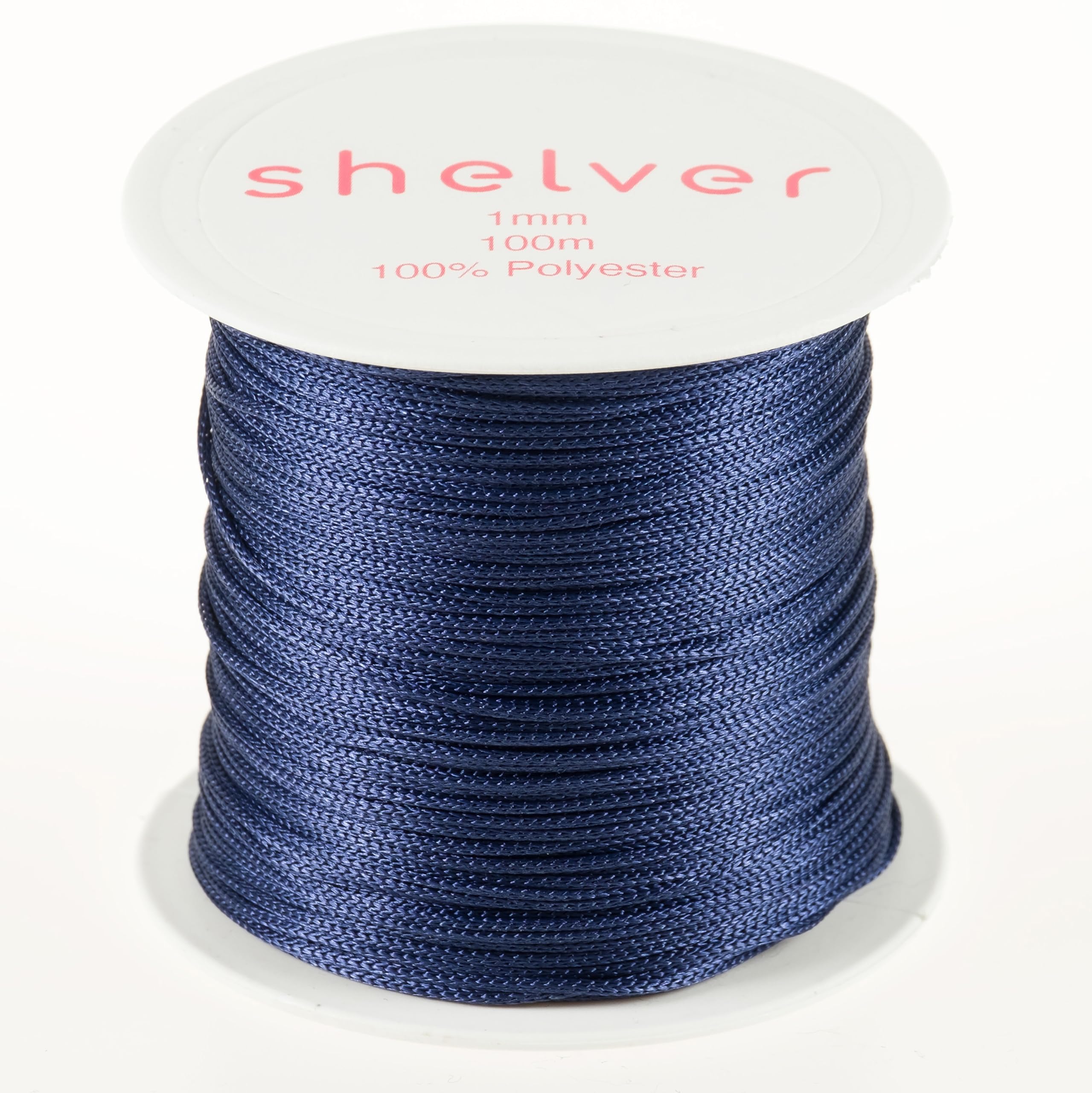 Shelver Multicolor 1Mm String X 100M, Nylon Cord, Available In 26 Colours, Bracelet Making, Other Crafts (Navy Blue)