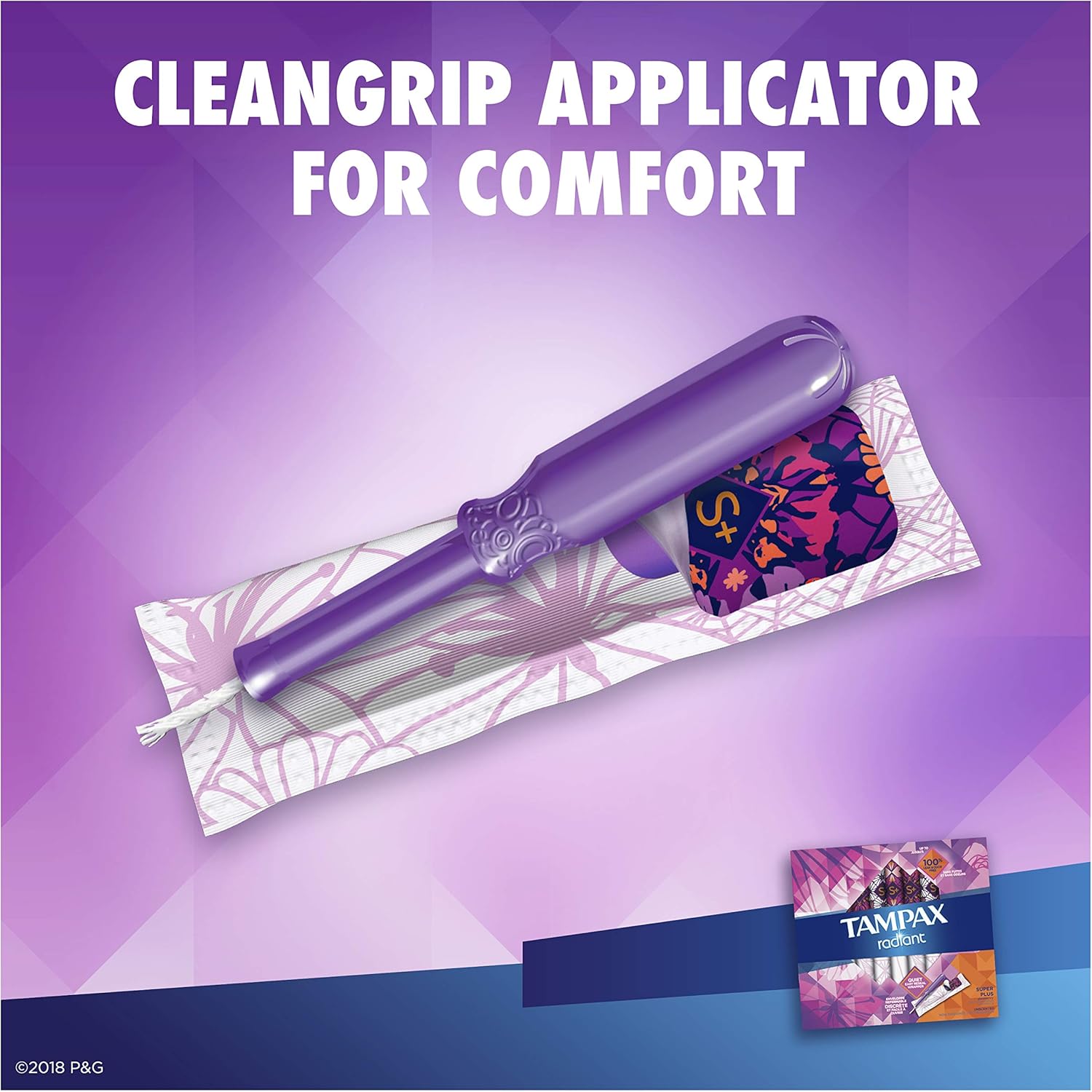 Tampax Radiant Plastic Tampons, Super Plus Absorbency, 112 Count, Unscented (28 Count, Pack of 4 -112 Count Total) (Packaging May Vary)