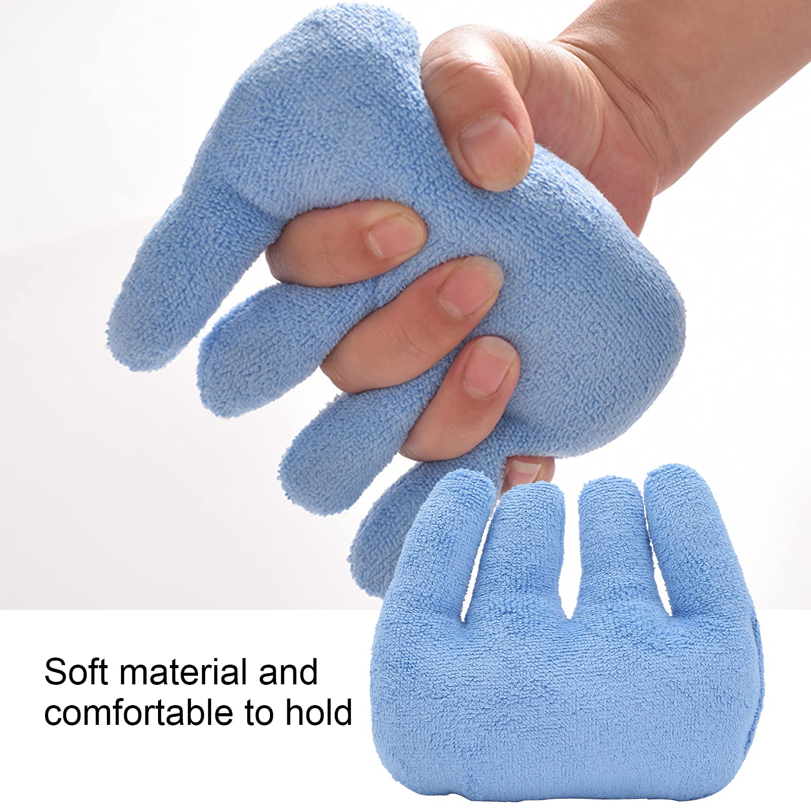 Fyearfly Coussin De Contracture des Doigts, Coussin De Contracture de la Main, Poignées De Paume, Dispositif D'entraînement De Rééducation de doigts, Séparateur De Doigts Pour L'entraînement (bleu)