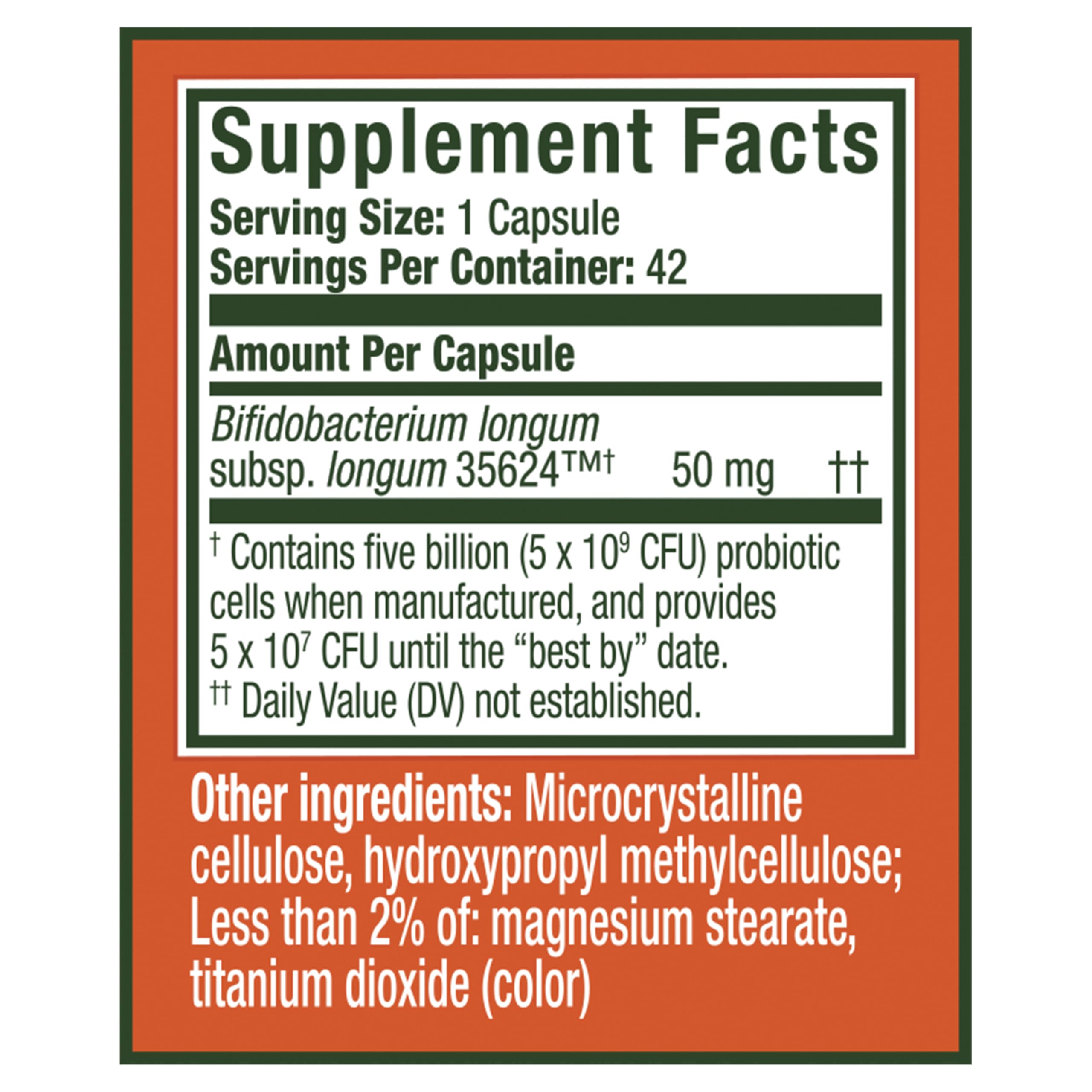 Align Probiotic, Extra Strength, Probiotics for Women and Men, Probiotics for Men, Probiotic Capsules have 5X CFUs, 42 Capsules — Amazon image 7