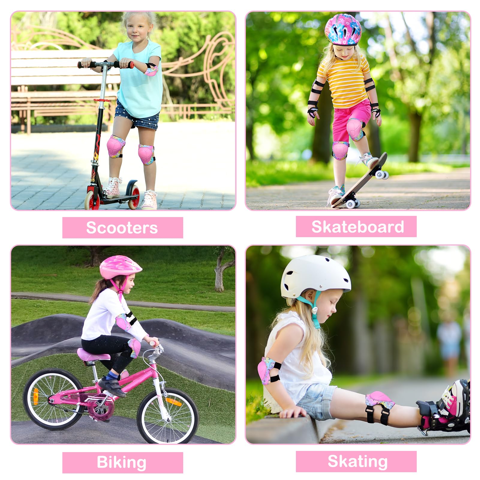 Ensemble de Protections Enfant 6 en 1 Réglables Protection Roller Skateboard