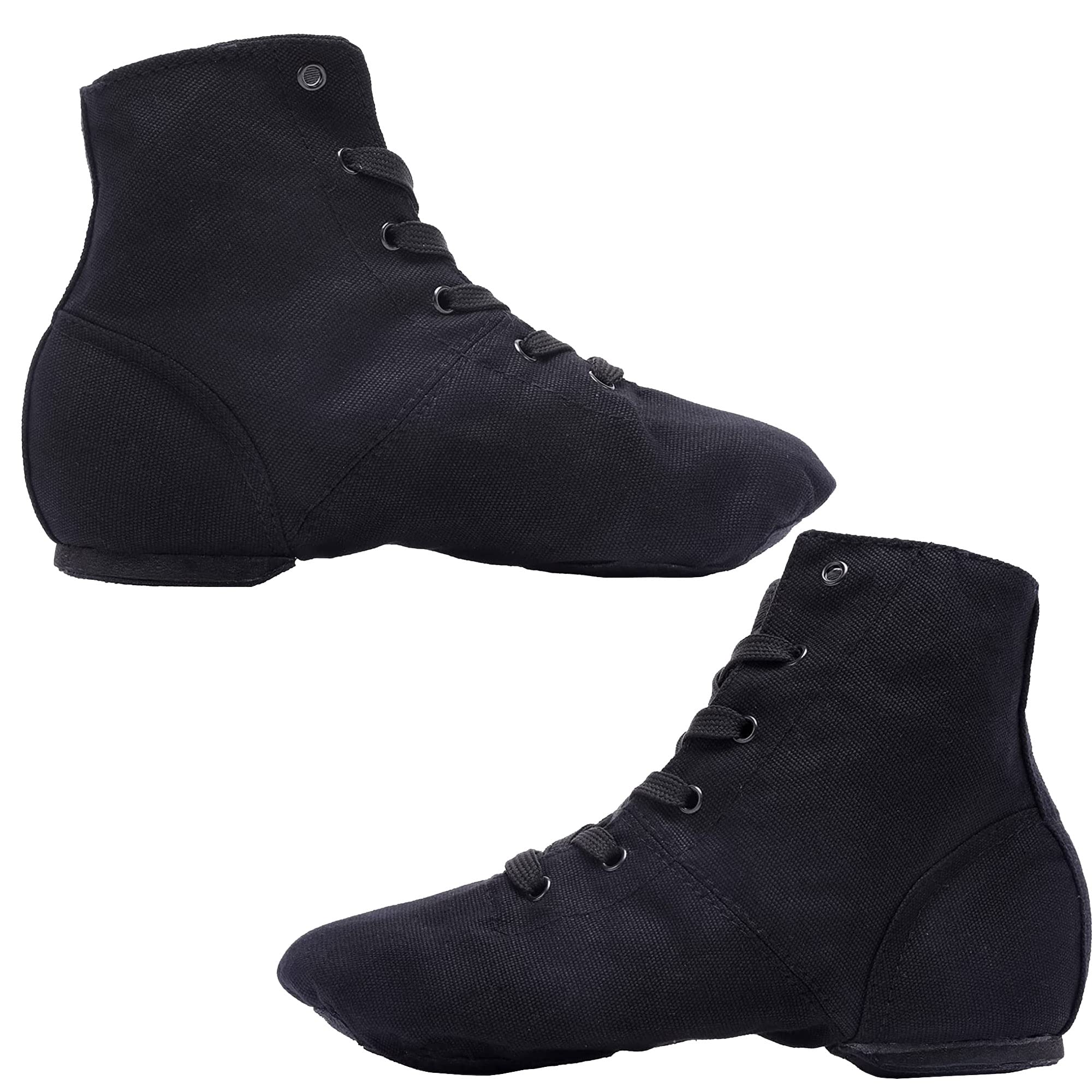 Unsex Modern Lace-up Canvas Jazz Stage Ballet Dance Shoes Boot Soft Sole