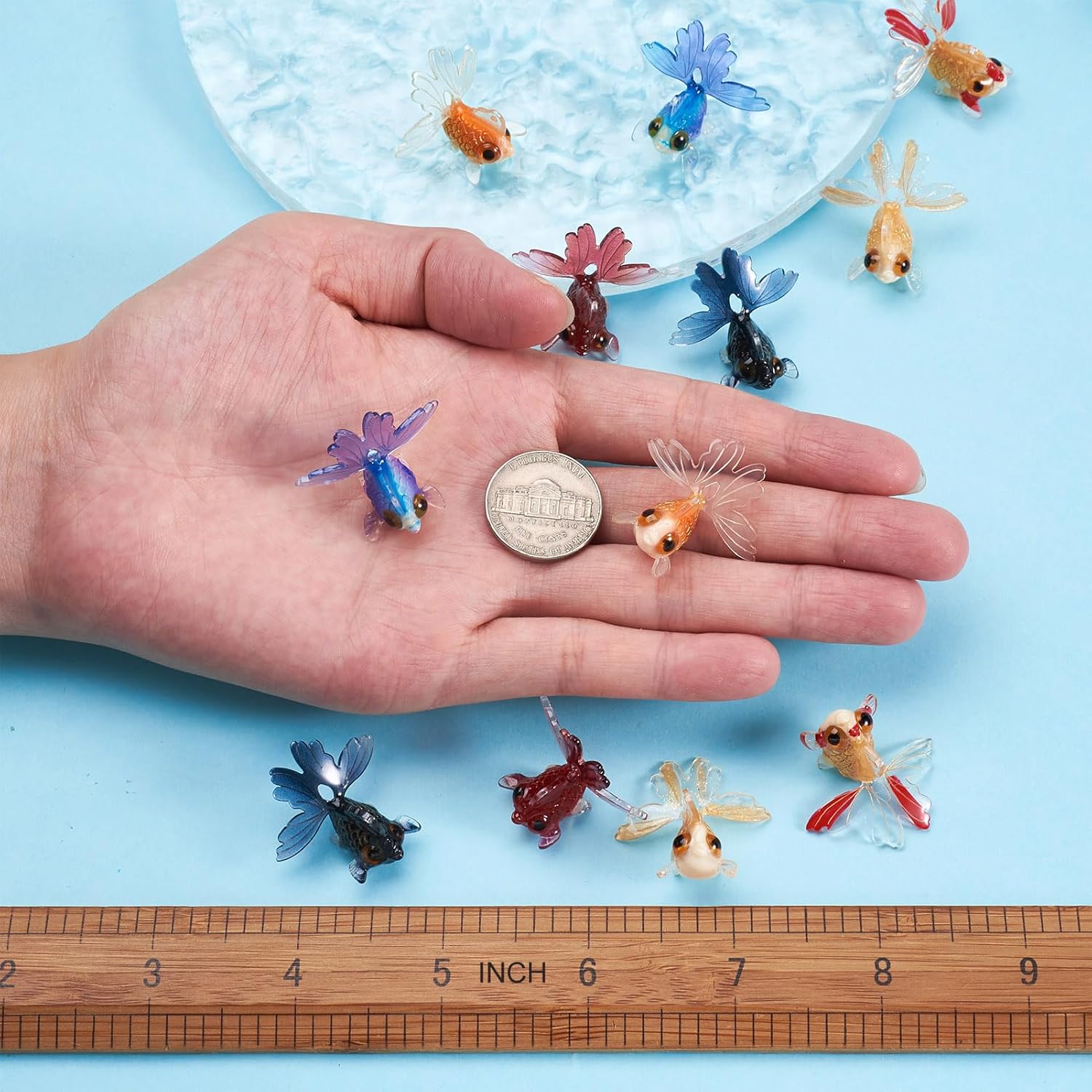 Craftdady Resin Butterfly Wing & Fairy Wing Pendants - Cute Animal Dangle Pendants & Mushroom Charms - Gradient Mermaid Fishtail Charms for DIY Earring, Bracelet & Necklace Jewelry Making