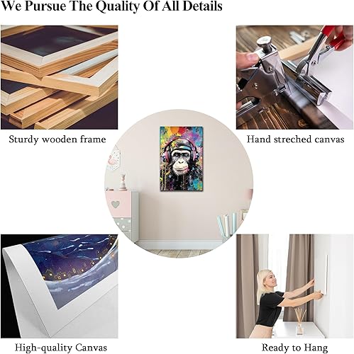 Miniatura 155 de ANRUOXI Graffiti - Lienzo decorativo para pared, diseño abstracto retro, pintura urbana moderna, póster de decoración de pared de zapatos para