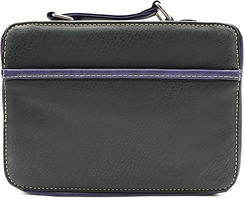 Miniatura 2 de Funda de transporte con versículo bordado de las Escrituras occidentales para mujer, con correa extra, bolso cruzado (morado)