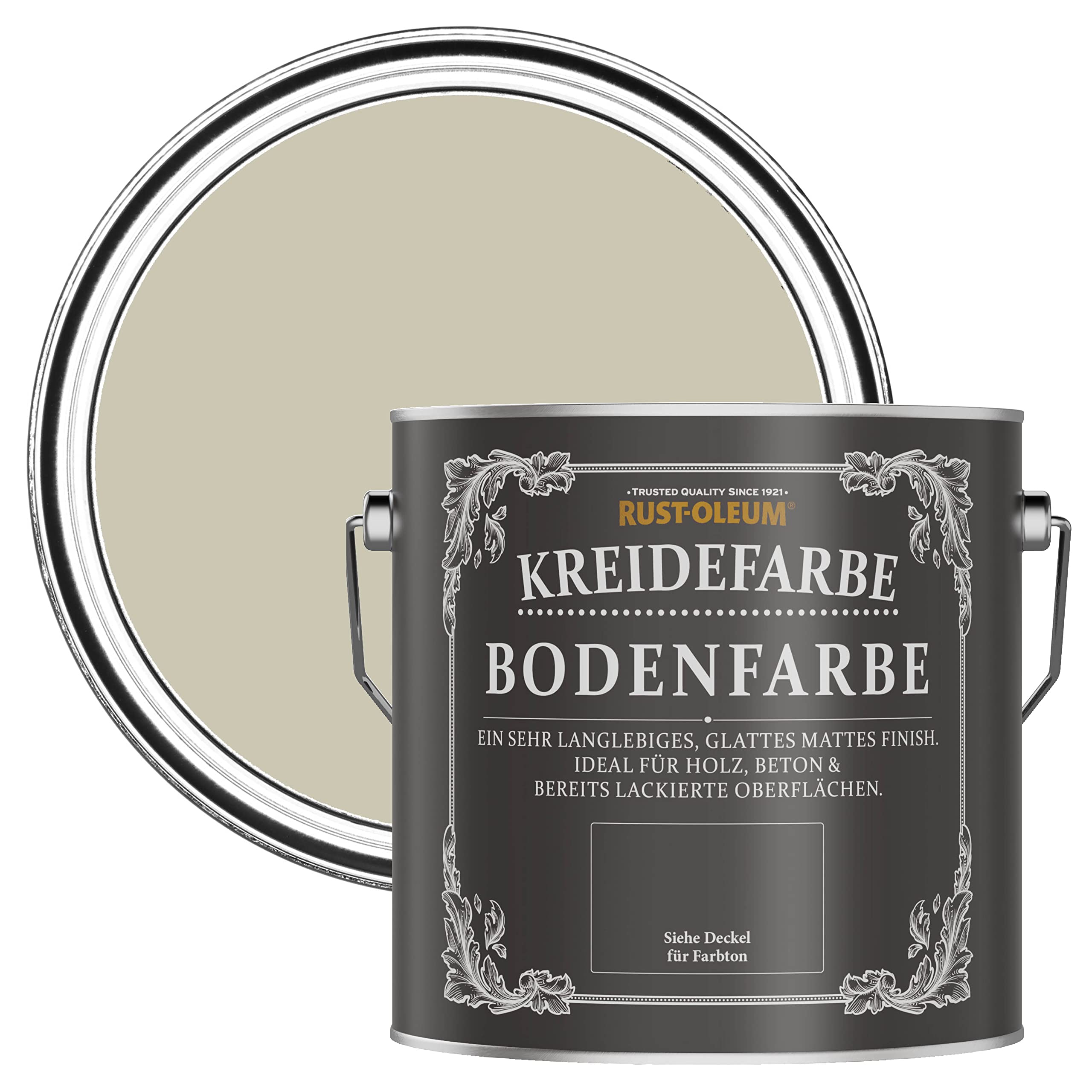 Rust-Oleum hellgrau strapazierfähige, kratzfeste Bodenfarbe für Holz und Beton - Dämmerung 2,5 Litres