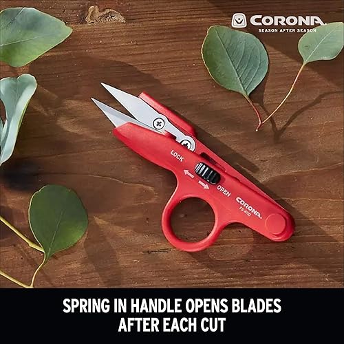 Miniatura 6 de Corona FS 4110 - Micro tijeras hidropónicas para dedos, color rojo