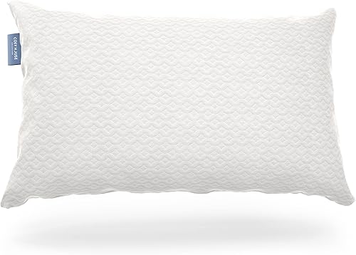 Cosy House Collection - Almohada de espuma viscoelástica con bambú triturado de lujo, con funda hipoalergénica, ajustable, con cierre, extraíble,