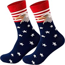 American Flag Socks for Men Women 4th of July Middle Socks Star and Stripe USA Socks Patriotic Freedom Day Gifts