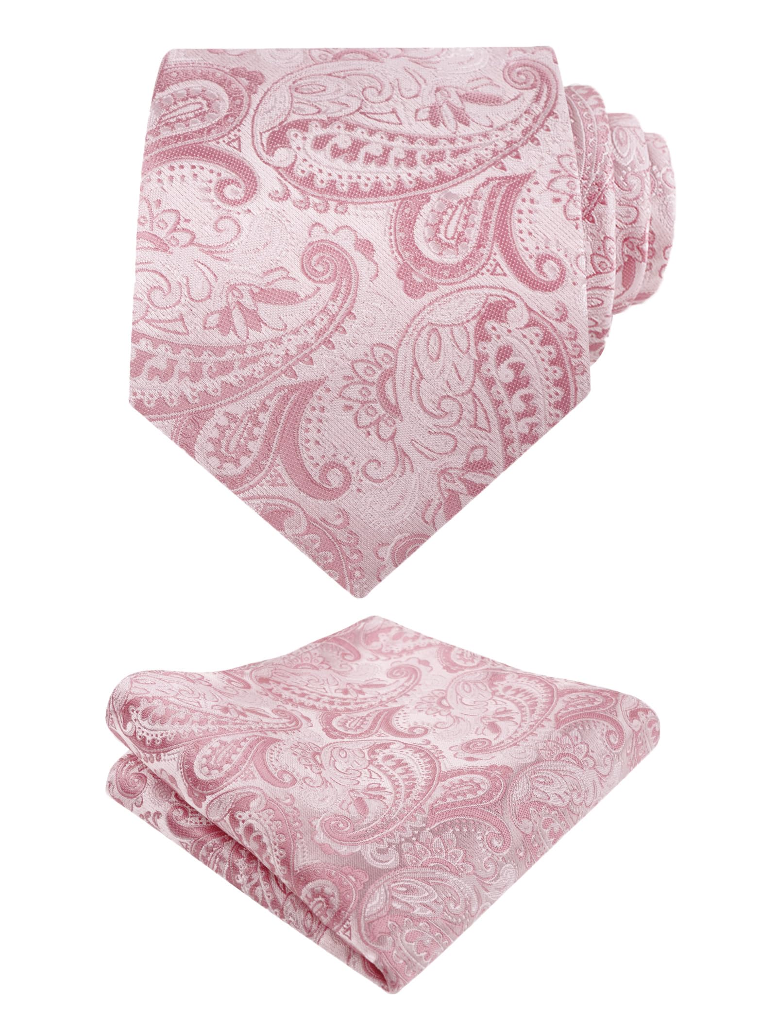 Alizeal Mens Paisley Tie Handkerchief Casual Floral Necktie Set