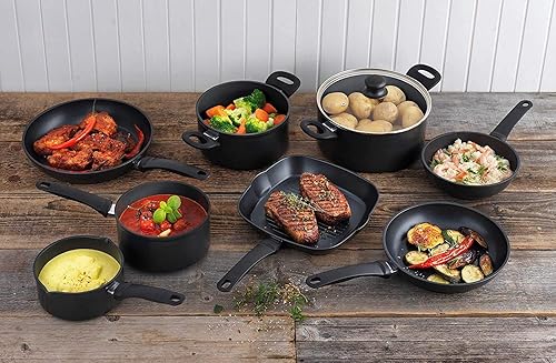 Miniatura 7 de KUHN RIKON Sartén de aluminio antiadherente de fácil inducción con mango de baquelita de 11.0 in. Sartén antiadherente segura para inducción. Apto