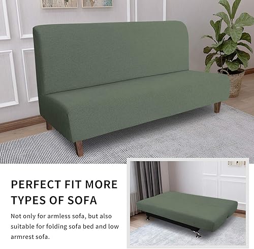 Vista 23 de Easy-Going Funda 100% impermeable para futón, con impermeabilidad doble para futón, funda de sofá jacquard elástica, protector de muebles a prueba