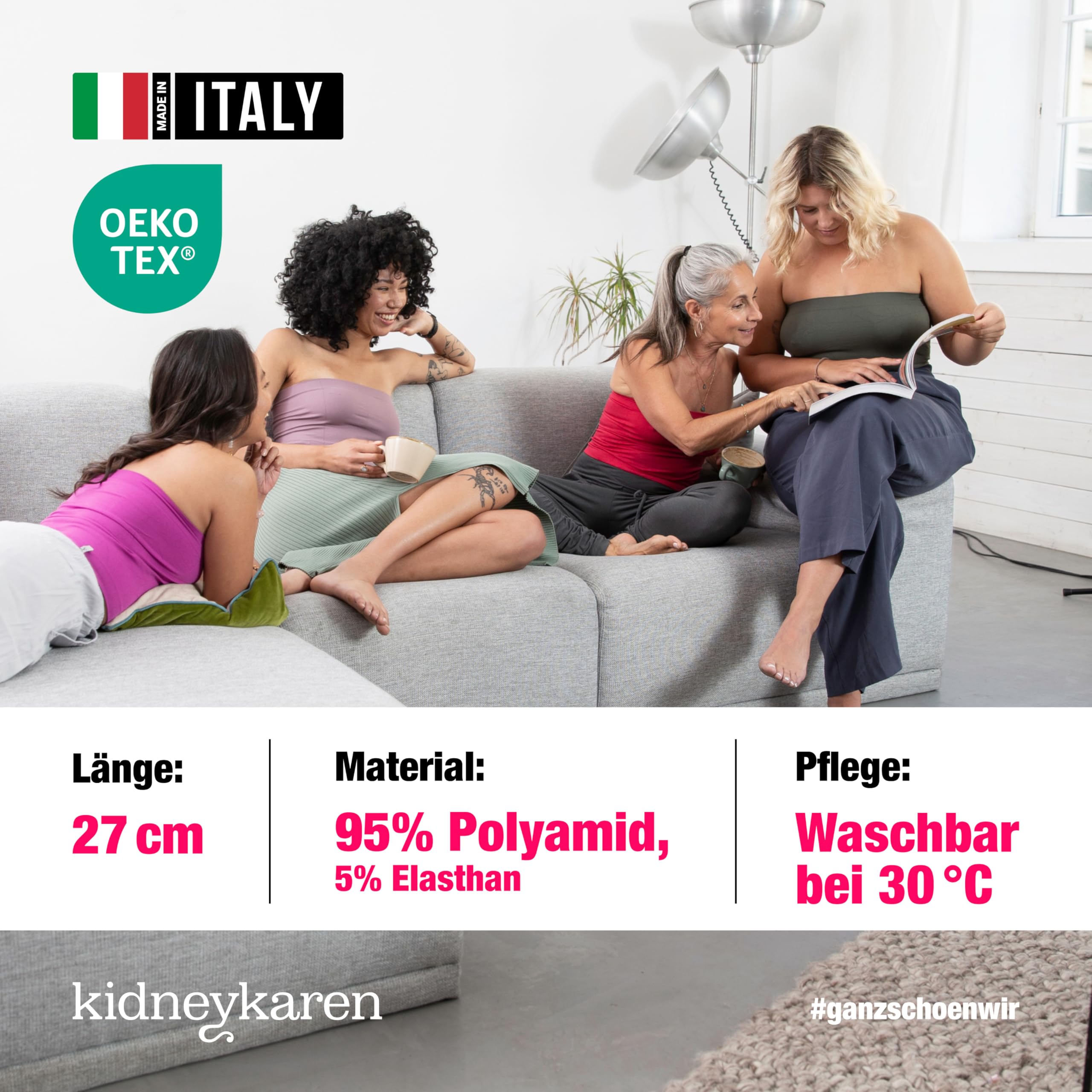 kidneykaren Basic-Tube M Grey Melange
