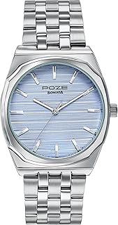 Beach Pop Quartz Blue Round Dial Men's Watch | Stainless Steel Material | Multi Color Band - SP70073SM03