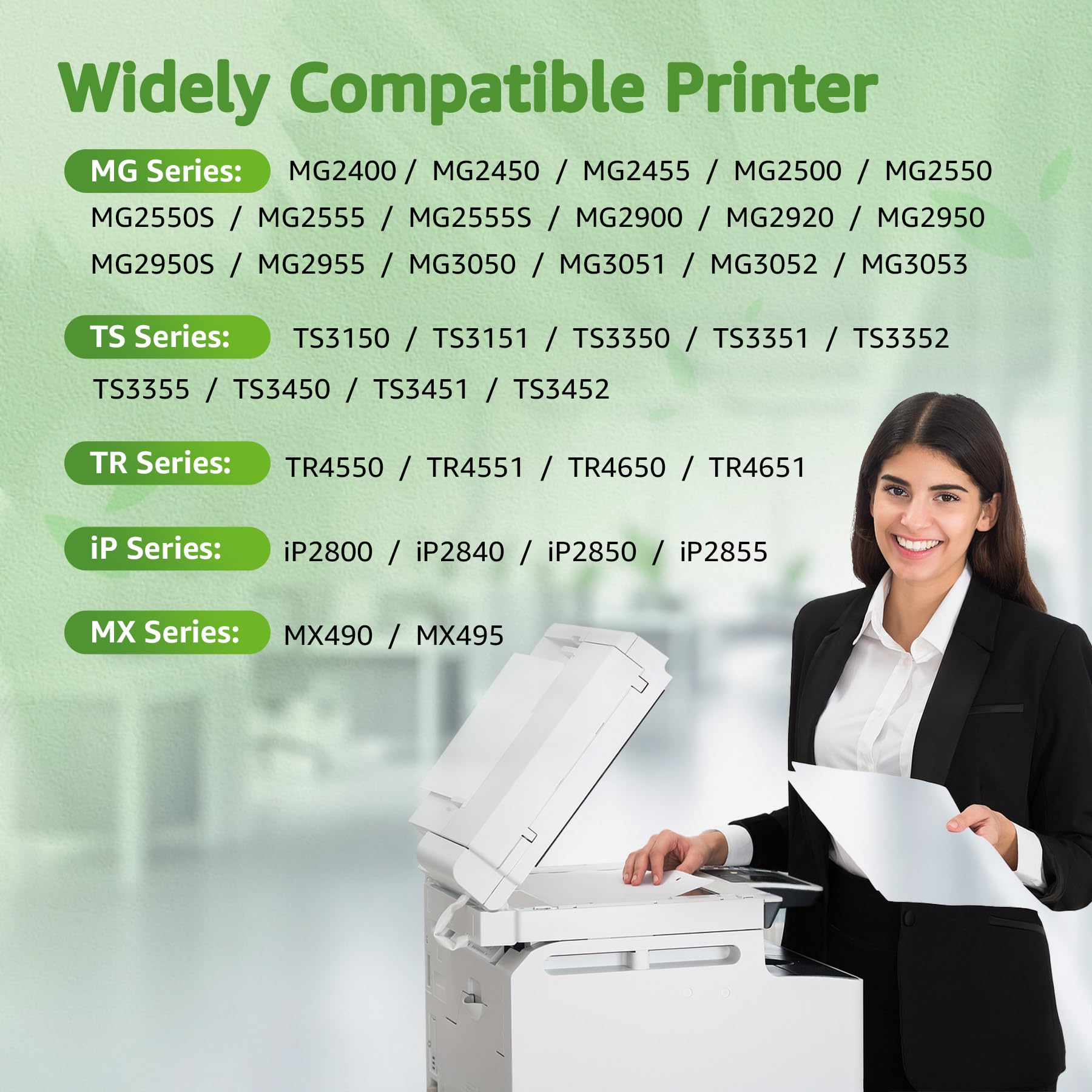 GREENSKY Compatibile Cartucce d'inchiostro Sostituzione per Cartucce Canon 545 546 XL per Canon Pixma MG2550 MG2550S TR4550 TS3150 TS3151 MX495 MG3050 MG3051 MG2950 iP2850 TS3350(1 Nero, 1 Tri-Colore)