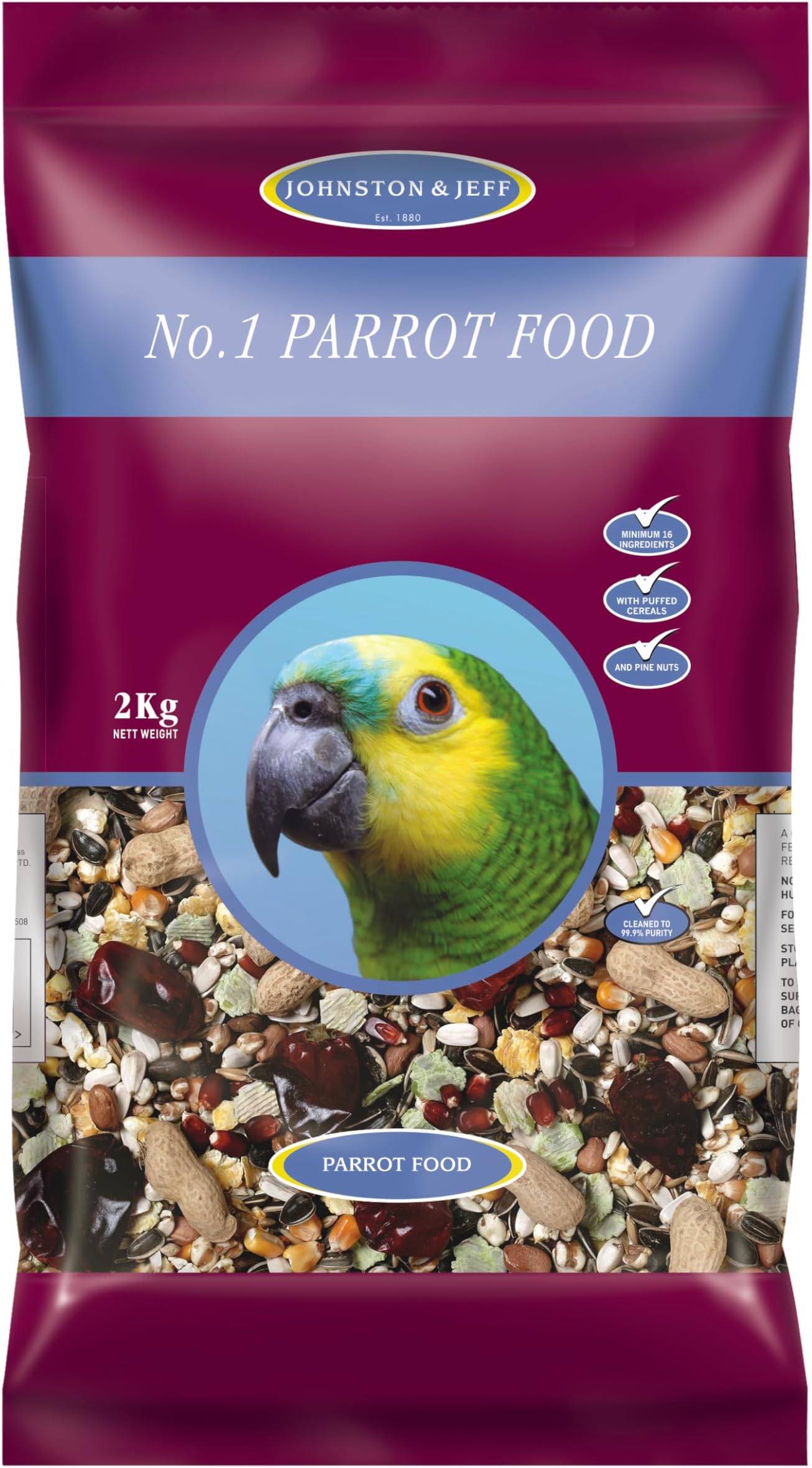 Johnston and Jeff No.1 Parrot Food โ 2kg