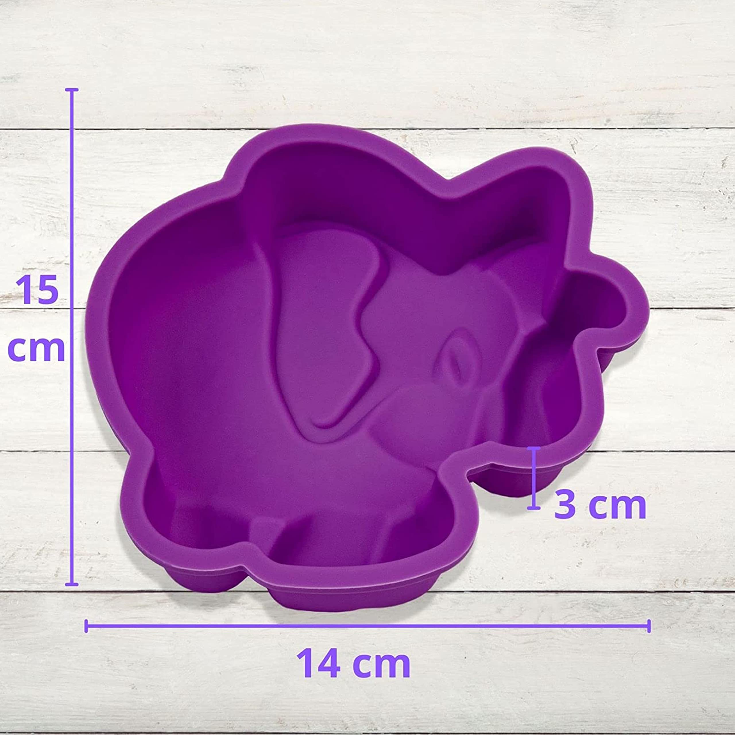 Molde de silicona para tartas con elefante, 15 cm, molde especial para tartas, base para tartas, tartas de cumpleaños, molde para hornear tartas, accesorios para hornear, resistente a la temperatura,