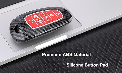 Miniatura 8 de Funda para llavero de 7 botones compatible con Hyundai Santa Fe Sonata Tucson Nexo sin llave, soporte para control remoto de entrada sin llave,