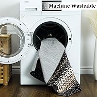 Vista 3 de Alfombra Bohemia 4x6 Alfombras de Área para Dormitorio Alfombra de Área con Estampado Trenzado Alfombra de Área Geométrica Moderna Alfombra Estética