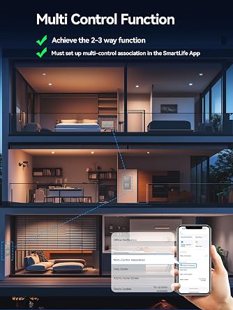 Smart WiFi Light Switch with WLAN Roller Shutter Switch Single Wall Switch + Roller Shutter Timer Switch Compatible with Alexa/Google Home Smart Blinds Switch Requires Zero Conductor Grey