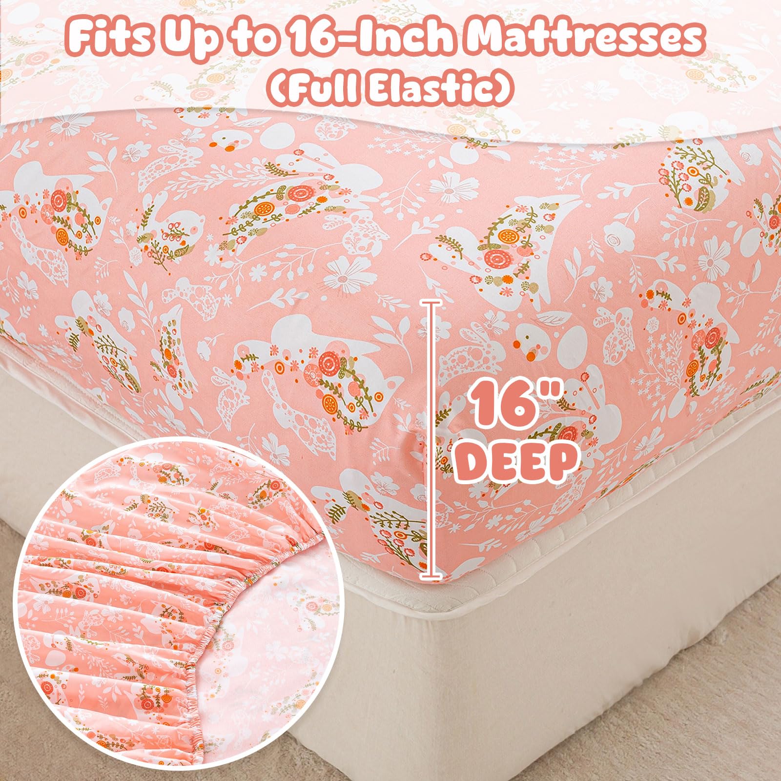 LONAVA Juego de sábanas para niños tamaño individual, 3 piezas, sin arrugas, juego de sábanas y fundas de almohada Oeko-TEX, microfibra suave y sedosa, transpirable y elástica, bolsillos de 15