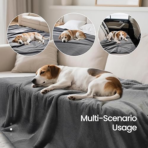 Miniatura 4 de Manta impermeable para mascotas, manta impermeable para perro para cama, sofá, protector reversible de vellón Sherpa para muebles para perros