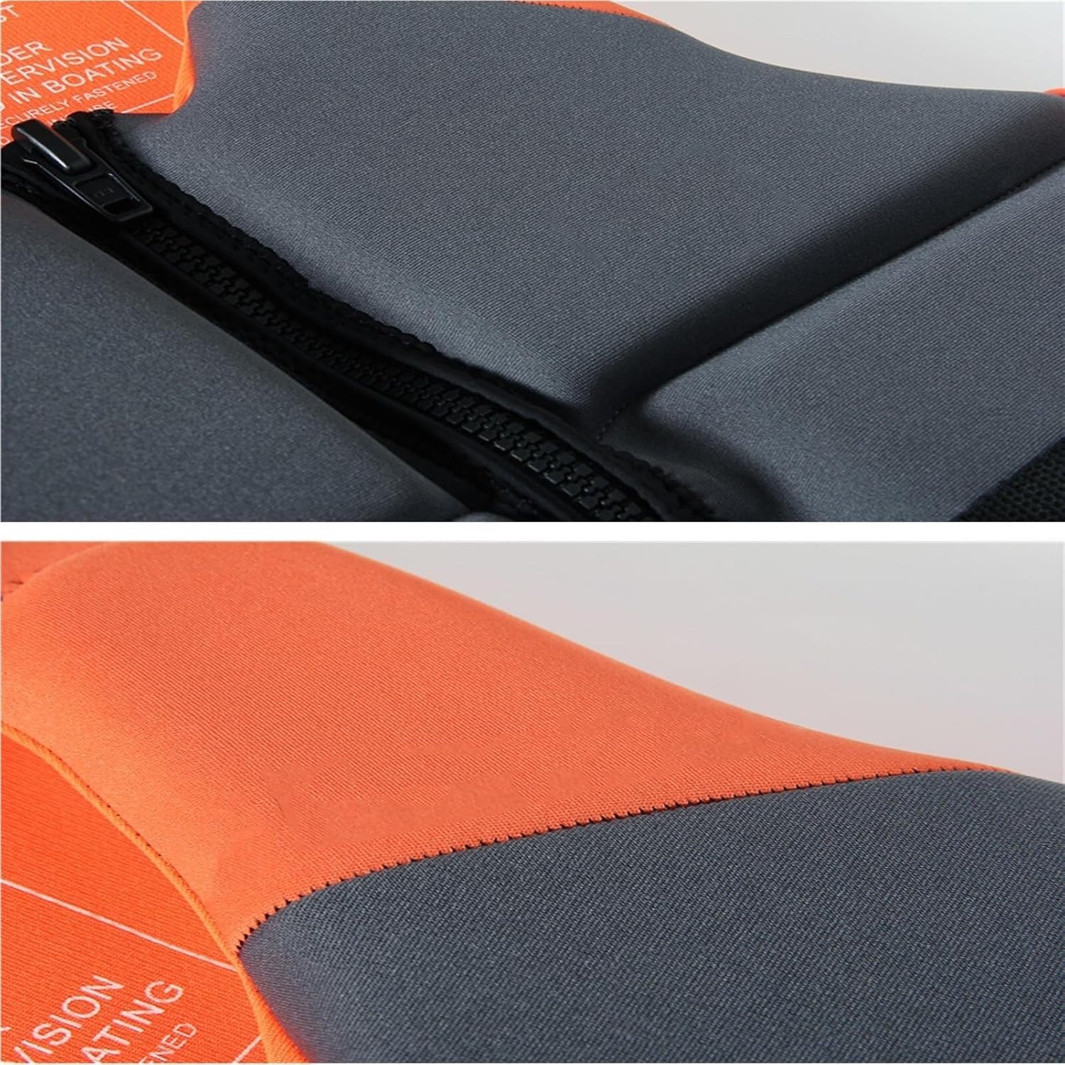 Slim Fit Float Jacket with Adjustable Strap, Neoprene Swim Vest with Smooth Zipper for Surfing Swimming Boating Kayaking Fishing