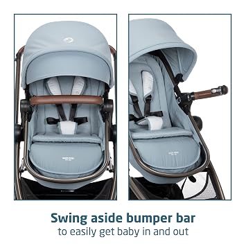 Maxi-Cosi Zelia Luxe 5-in-1 Modular Travel System, Choose Between 5 Modes of use & Mico 30 Stand-Alone Additional Infant Car Seat Base, Black, One Size