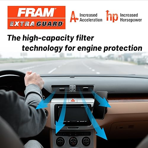 Miniatura 2 de FRAM Extra Guard CA12551 - Filtro de aire rígido de repuesto para Nissan Altima 2019-2023 (2.5L), proporciona protección de filtro de hasta 12 meses