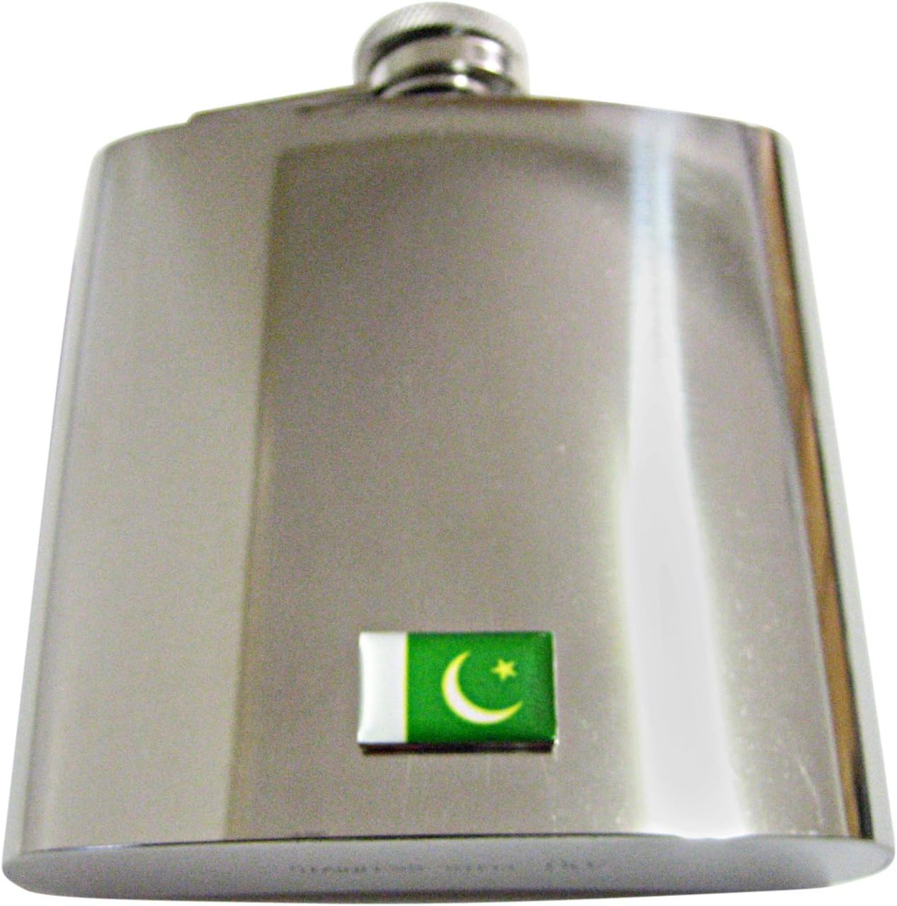 Kiola Designs Pakistan Flag Pendant 6 Oz. Stainless Steel Flask
