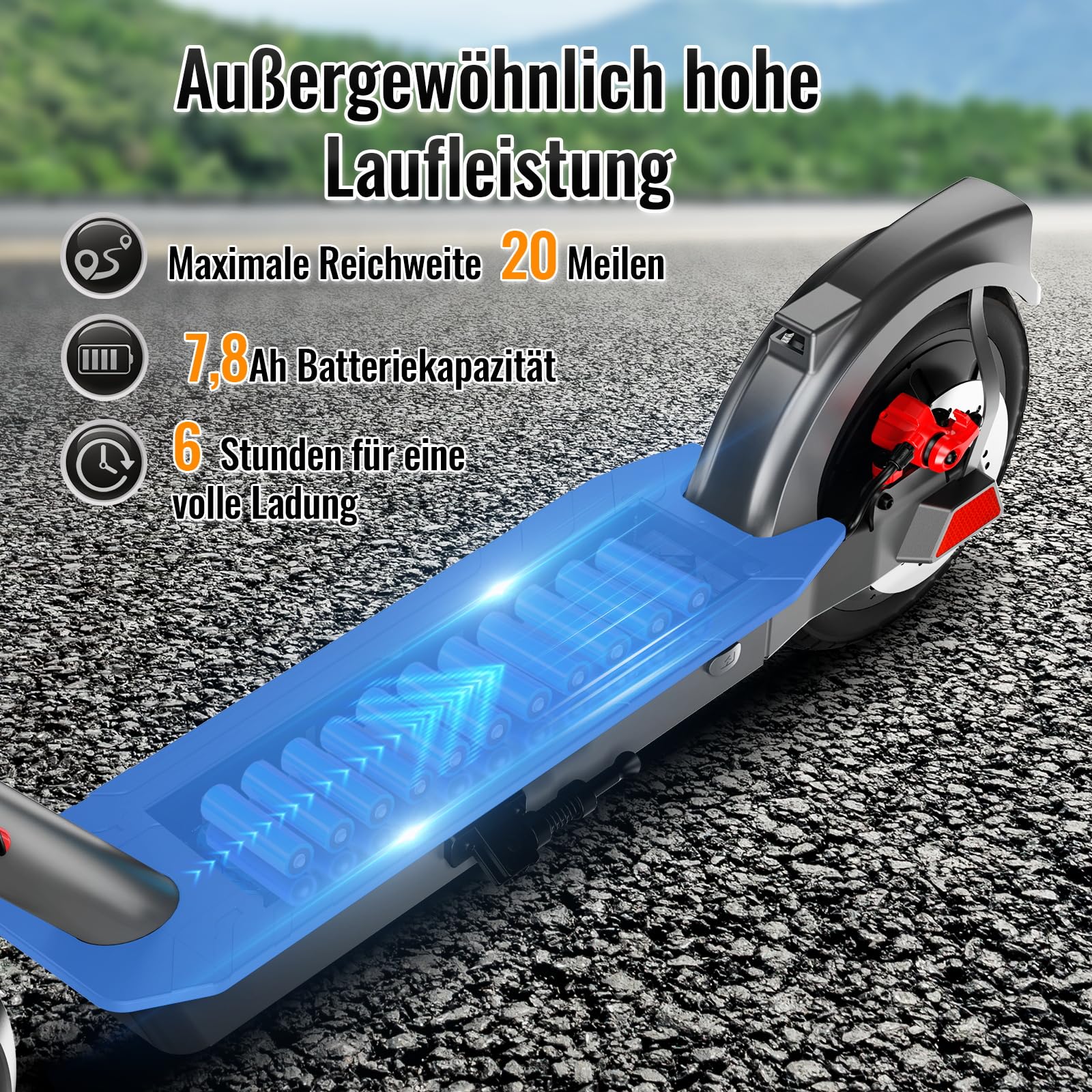 Skuter elektryczny 10 cali / 7,8 Ah, składana hulajnoga elektryczna dla dorosłych, maks. 20 km/h, 350 W, zasięg 32 km, podwójny wyświetlacz LED, połączenie z aplikacją, maks. obciążenie 120 kg (bez