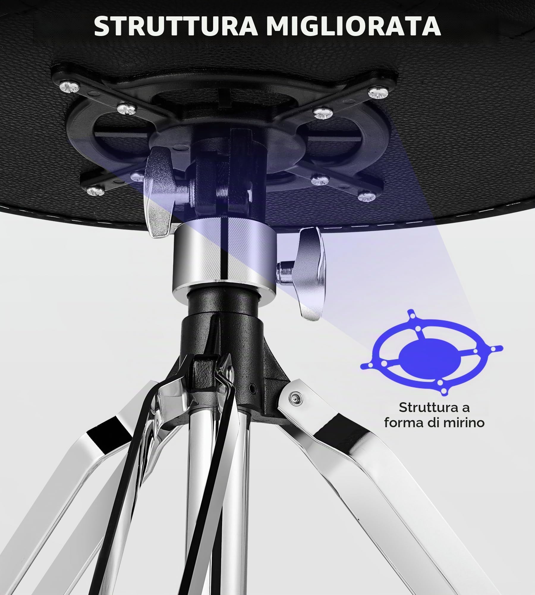 Vangoa Imbottito Trono di tamburo Sella regolabile Sgabello per batteria Sedile per batteria stile moto