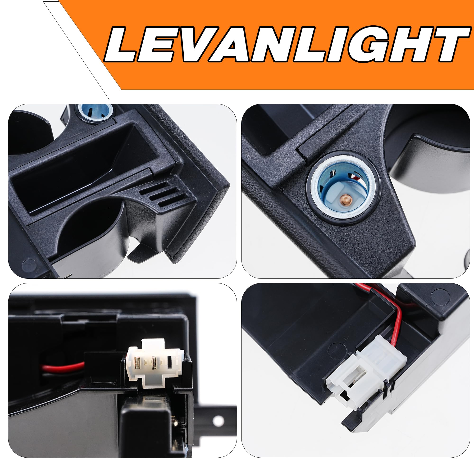 Aschenbecher und Becherhalter kompatibel für VW T5 Transporter 2003-2013, Rechtslenkung, Front-Aschenbecher und Münzhalter, Ersatz für 7H285860130T